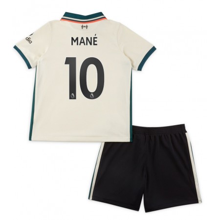 Fotballdrakt Liverpool Sadio Mane 10 Barn Bortetrøye 2021-2022 Kortermet